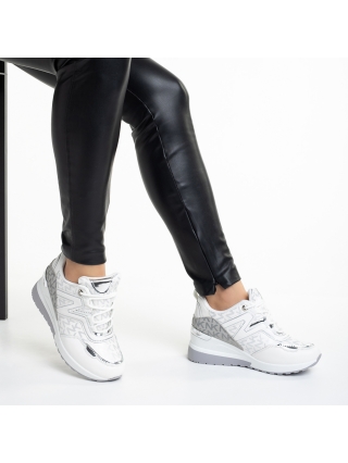 ΓΥΝΑΙΚΕΙΑ ΥΠΟΔΗΜΑΤΑ, Γυναικεία αθλητικά παπούτσια   λευκά από οικολογικό δέρμα Raneem - Kalapod.gr