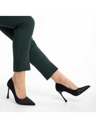 Γυναικεία Παπούτσια, Γυναικεία παπούτσια μαύρα από ύφασμα Zaida - Kalapod.gr