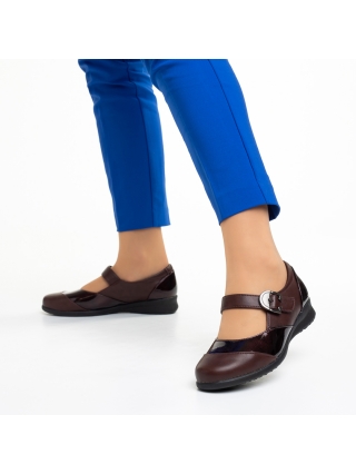 ΓΥΝΑΙΚΕΙΑ ΥΠΟΔΗΜΑΤΑ, Γυναικεία παπούτσια  γκρενά από οικολογικό δέρμα λουστρίνη Joanna - Kalapod.gr