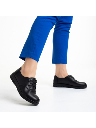 Casual παπούτσια, Γυναικεία παπούτσια  μαύρα από οικολογικό δέρμα Cambria - Kalapod.gr