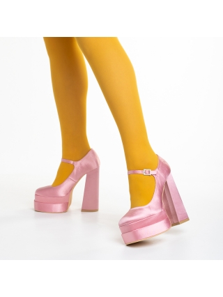 Γυναικεία παπούτσια   ροζ από ύφασμα Caira - Kalapod.gr