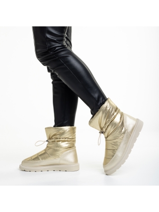 Γυναικείες Μπότες, Γυναικείες μπότες χρυσάφι από ύφασμα Dionyza - Kalapod.gr
