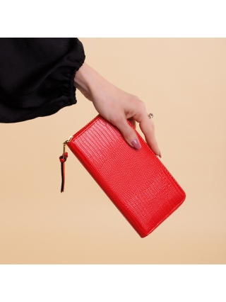 Γυναικείο πορτοφόλι κόκκινο από οικολογικό δέρμα  Adelaida - Kalapod.gr