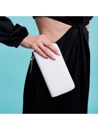 Γυναικείο πορτοφόλι λευκό από οικολογικό δέρμα  Adelaida - Kalapod.gr