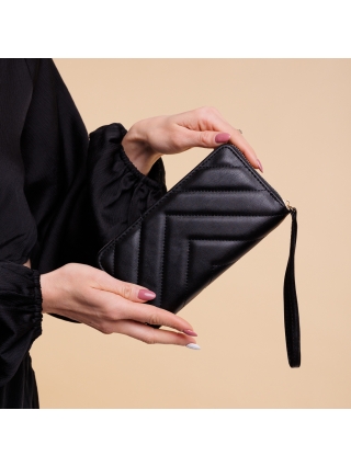 Γυναικεία Πορτοφόλια, Γυναικείο πορτοφόλι μαύρο από οικολογικό δέρμα  Zaray - Kalapod.gr