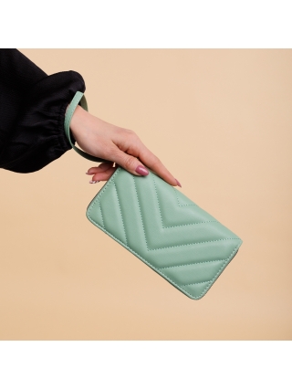 Γυναικεία Πορτοφόλια, Γυναικείο πορτοφόλι πράσινο από οικολογικό δέρμα  Zaray - Kalapod.gr