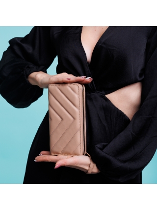 Γυναικείο πορτοφόλι μπεζ από οικολογικό δέρμα  Zaray - Kalapod.gr
