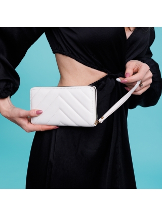 Γυναικείο πορτοφόλι λευκό από οικολογικό δέρμα  Zaray - Kalapod.gr
