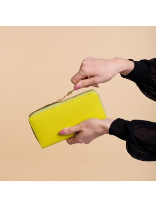 Γυναικεία Πορτοφόλια, Γυναικείο πορτοφόλι κίτρινο από ύφασμα  Rayen - Kalapod.gr
