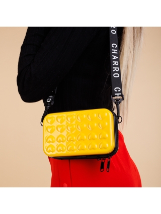 Γυναικεία τσάντα καλλυντικών κίτρινη από ακρυλικό  Santina - Kalapod.gr