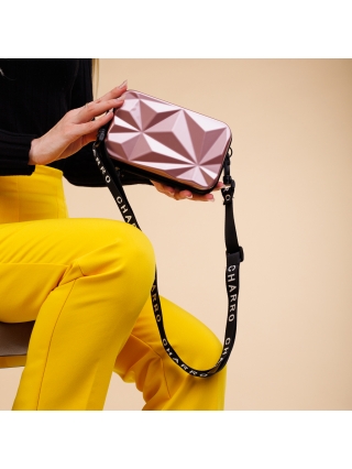 Γυναικεία τσάντα καλλυντικών ροζ από ακρυλικό  Mirta - Kalapod.gr