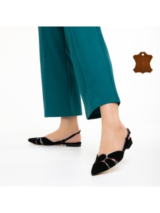 Γυναικεία παπούτσια Marco μαύρα από φυσικό δέρμα Alfonsina - Kalapod.gr