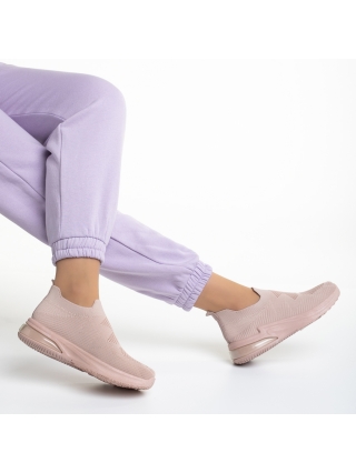 Γυναικεία αθλητικά παπούτσια ροζ από ύφασμα Rachyl - Kalapod.gr