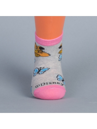 Παιδικές Κάλτσες, Σετ 2 ζευγάρια παιδικές κάλτσες Lion γκρί και λευκά - Kalapod.gr