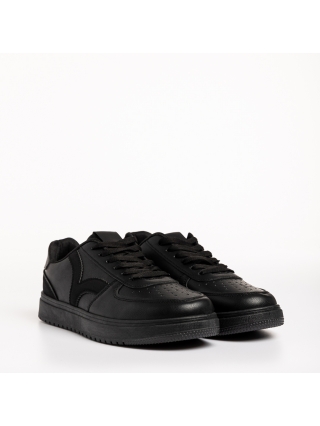 Γυναικεία Αθλητικά Παπούτσια, Γυναικεία αθλητικά παπούτσια  μαύρα από οικολογικό δέρμα Criseida - Kalapod.gr