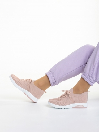 Γυναικεία Αθλητικά Παπούτσια, Γυναικεία αθλητικά παπούτσια ροζ από ύφασμα Alena - Kalapod.gr