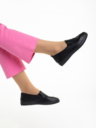 Γυναικείες Μπαλαρίνες, Γυναικεία παπούτσια  μαύρα από οικολογικό δέρμα  Grazia - Kalapod.gr