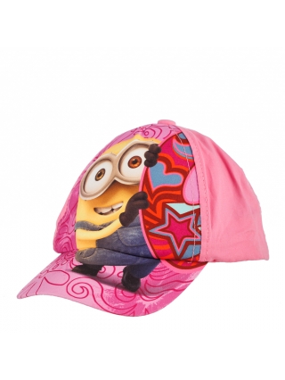 Παιδικά καπέλα και τραγιάσκα, Καπέλο για κορίτσια Minions love φούξια - Kalapod.gr