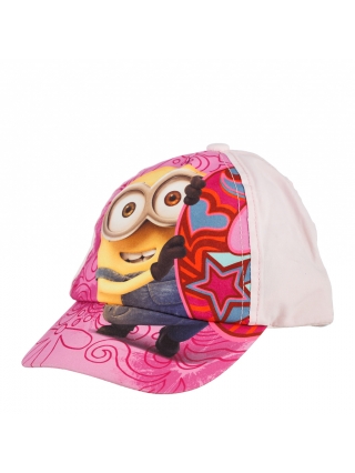 Παιδικά καπέλα και τραγιάσκα, Καπέλο για κορίτσια Minions love ροζ - Kalapod.gr