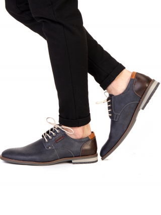 ΑΝΔΡΙΚΑ ΥΠΟΔΗΜΑΤΑ, Ανδρικά παπούτσια Vicker σκούρο μπλε - Kalapod.gr