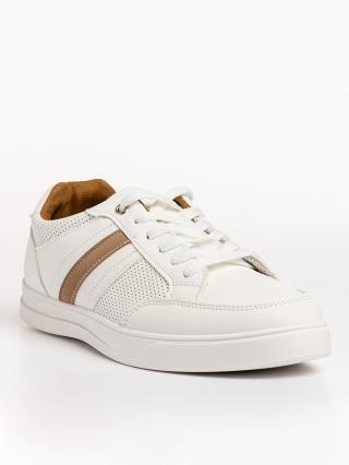 Ανδρικά αθλητικά παπούτσια λευκά  από οικολογικό δέρμα Seamus - Kalapod.gr
