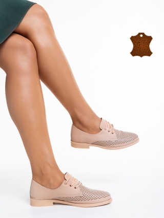 Γυναικεία casual παπούτσια  ροζ από φυσικό δέρμα Viera - Kalapod.gr