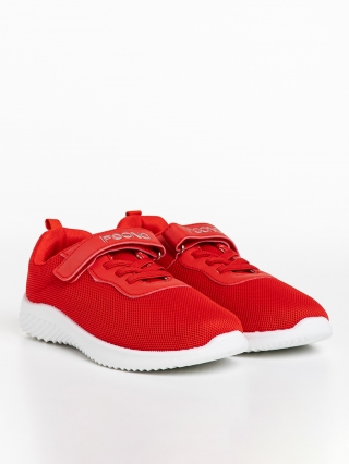 Παιδικά Αθλητικά Παπούτσια, Παιδικά αθλητικά παπούτσια κόκκινα από ύφασμα Amie - Kalapod.gr