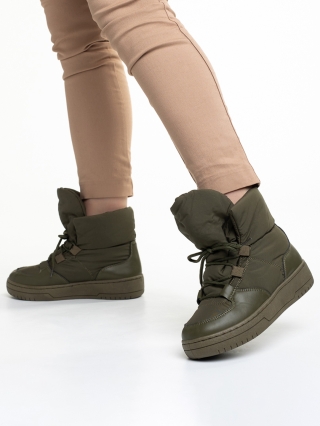 Γυναικείες μπότες πράσινες από ύφασμα  Cloelia - Kalapod.gr