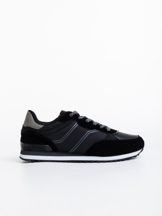 Ανδρικά Αθλητικά Παπούτσια, Ανδρικά αθλητικά παπούτσια  μαύρα από ύφασμα  Petros - Kalapod.gr