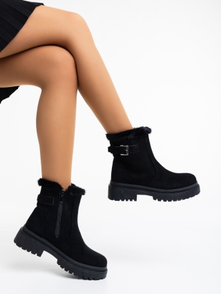 Γυναικείες Μπότες, Γυναικείες μπότες μαύρα από ύφασμα Christena - Kalapod.gr