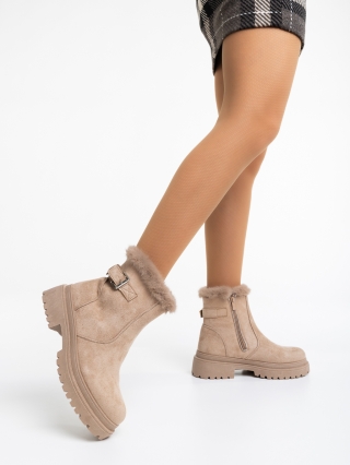 Γυναικείες Μπότες, Γυναικείες μπότες χακί από ύφασμα Christena - Kalapod.gr
