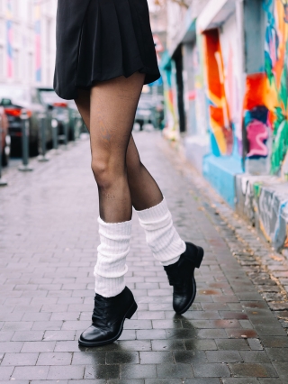 Γυναικεία μπότακια  μαύρα από φυσικό δέρμα Beyza - Kalapod.gr