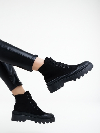 ΓΥΝΑΙΚΕΙΑ ΥΠΟΔΗΜΑΤΑ, Γυναικεία αθλητικά παπούτσια μαύρα από ύφασμα Palila - Kalapod.gr