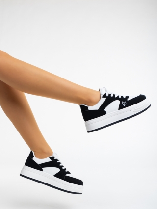 LAST SIZE, Γυναικεία αθλητικά παπούτσια μαύρα από οικολογικό δέρμα  Orianne - Kalapod.gr