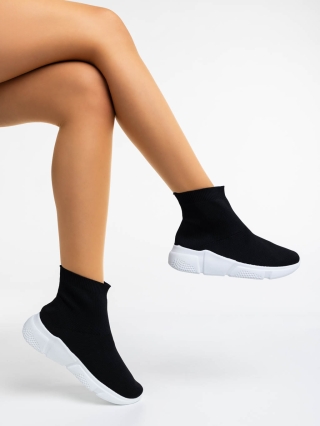 Γυναικεία Αθλητικά Παπούτσια, Γυναικεία αθλητικά παπούτσια μαύρα από ύφασμα Aubriana - Kalapod.gr