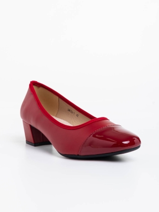 Γυναικεία Παπούτσια, Γυναικείες γόβες κόκκινα από οικολογικό δέρμα Reine - Kalapod.gr