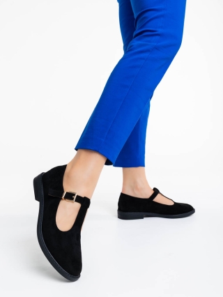 Casual παπούτσια, Γυναικεία casual παπούτσια μαύρα από ύφασμα Rickena - Kalapod.gr