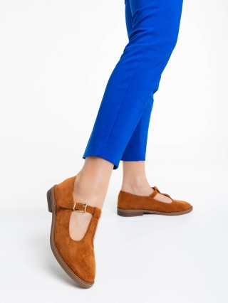 LAST SIZE, Γυναικεία casual παπούτσια κάμελ από ύφασμα Rickena - Kalapod.gr