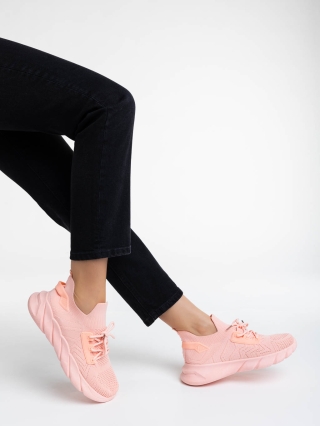 Γυναικεία Αθλητικά Παπούτσια, Γυναικεία αθλητικά παπούτσια ροζ από ύφασμα Lujuana - Kalapod.gr