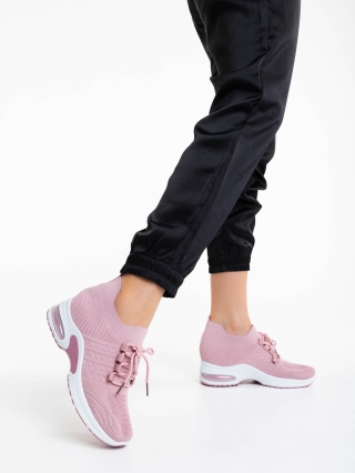 LAST SIZE, Γυναικεία αθλητικά παπούτσια ροζ από ύφασμα Resma - Kalapod.gr