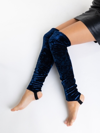 Γυναικείες κάλτσες και καλσόν, Γυναικείες γκέτες μπλε από ύφασμα Clodete - Kalapod.gr