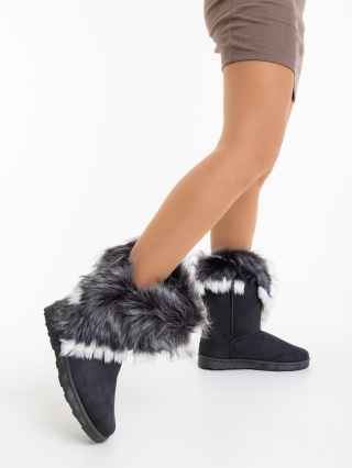 Γυναικείες μπότες γκρι από ύφασμα Vestigia - Kalapod.gr