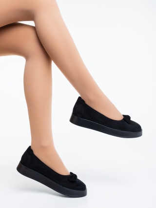 ΓΥΝΑΙΚΕΙΑ ΥΠΟΔΗΜΑΤΑ, Γυναικείες μπαλαρίνες μαύρες από ύφασμα Miasa - Kalapod.gr