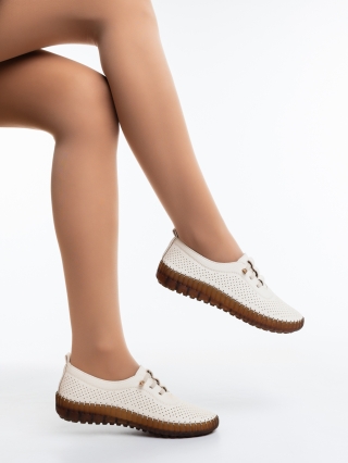 Γυναικείες Γόβες και Παπούτσια, Γυναικεία casual παπούτσια μπεζ ανοιχτό από οικολογικό δέρμα Zararia - Kalapod.gr