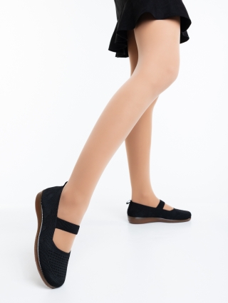 Γυναικείες Μπαλαρίνες, Γυναικείες μπαλαρίνες μαύρες από ύφασμα  Kanara - Kalapod.gr