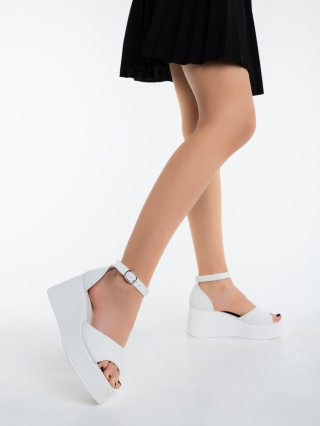 LAST SIZE, Γυναικεία σανδάλια λευκά από οικολογικό δέρμα Karida - Kalapod.gr