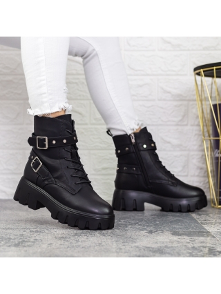 ΓΥΝΑΙΚΕΙΑ ΥΠΟΔΗΜΑΤΑ, Γυναικείες μπότες με πλατφόρμα Mihera Μαύρο - Kalapod.gr