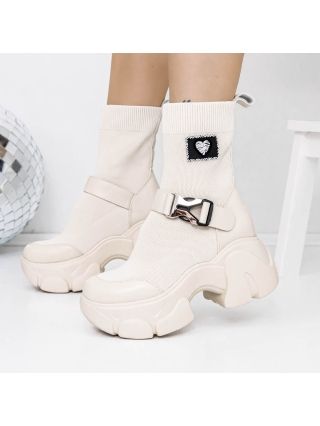 ΓΥΝΑΙΚΕΙΑ ΥΠΟΔΗΜΑΤΑ, Ανοιξιάτικα-Φθινοπωρινά Γυναικεία Μποτάκια Refada Μπεζ - Kalapod.gr