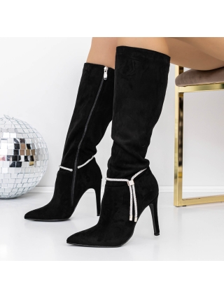 Γυναικείες Μπότες, Γυναικείες μπότες με τακούνι Esada Μαύρο - Kalapod.gr