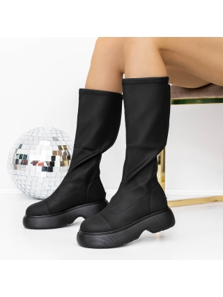 ΓΥΝΑΙΚΕΙΑ ΥΠΟΔΗΜΑΤΑ, Γυναικείες μπότες με χαμηλή σόλα Virada Μαύρο - Kalapod.gr